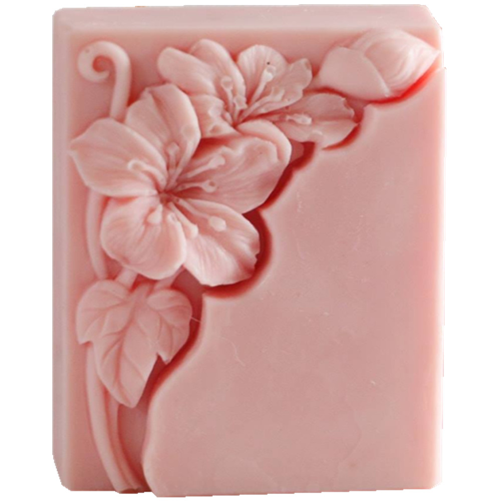 Soap Making Process - 예쁜 꽃 비누 금형 직사각형 꽃