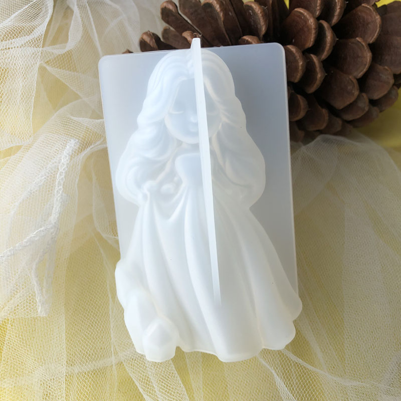 Soap Making Handmade - 3D 귀여운 공주 실리콘 양초 금형