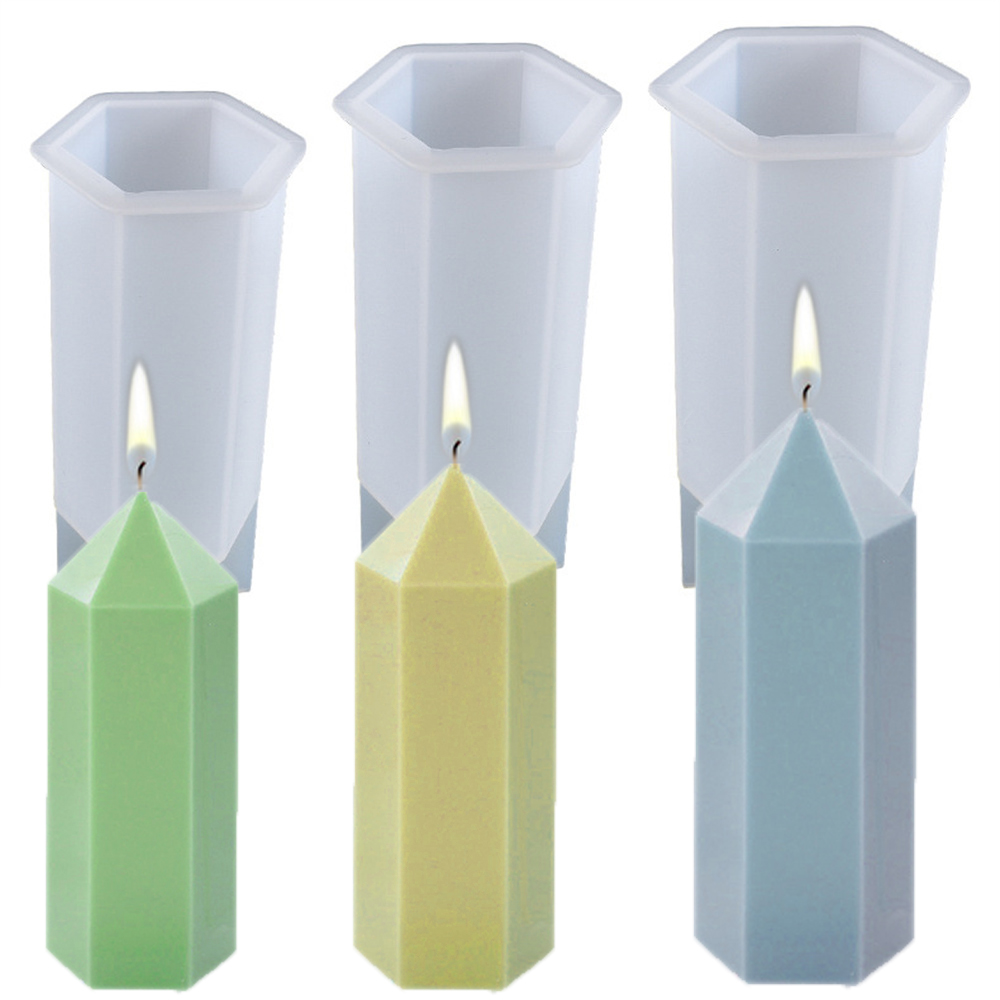 Soap Making Kit For Beginners - 3D 육각 기둥 양초 몰드, 실리콘