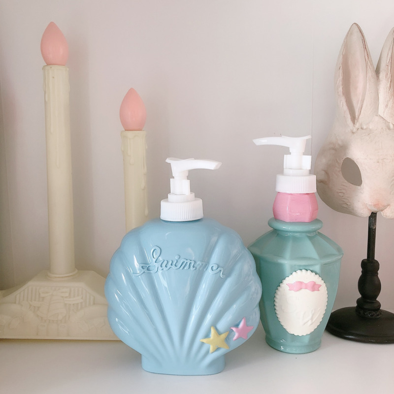 Soap Making Jar - 쉘 모양 휴대용 펌핑 비누 디스펜서,