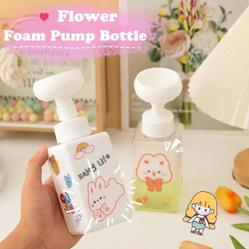 Soap Making Jar - 250/450ml 꽃 모양 폼 펌프 디스펜서