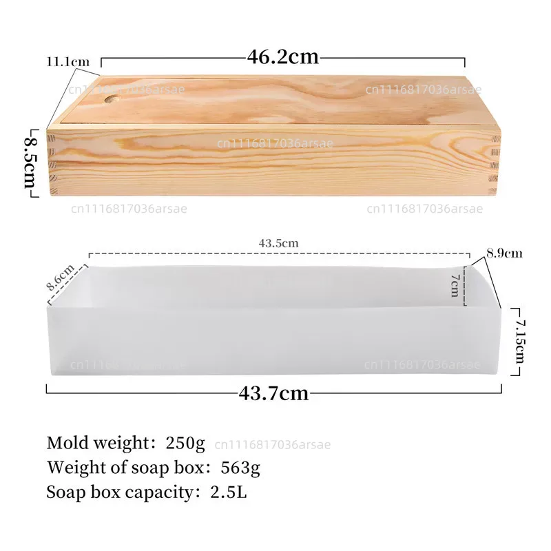 Soap Making Process - 나무 상자와 뚜껑이 있는 실리콘 비누
