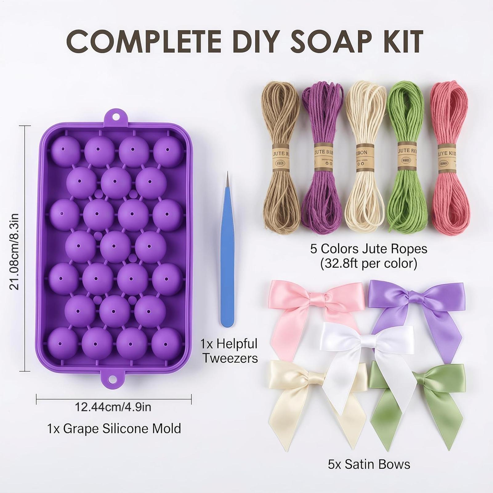 DIY 비누 만들기 키트 포도 비누 몰드, 쉽게 분리되 - Soap Making Kit For Beginners 리뷰 및 가격