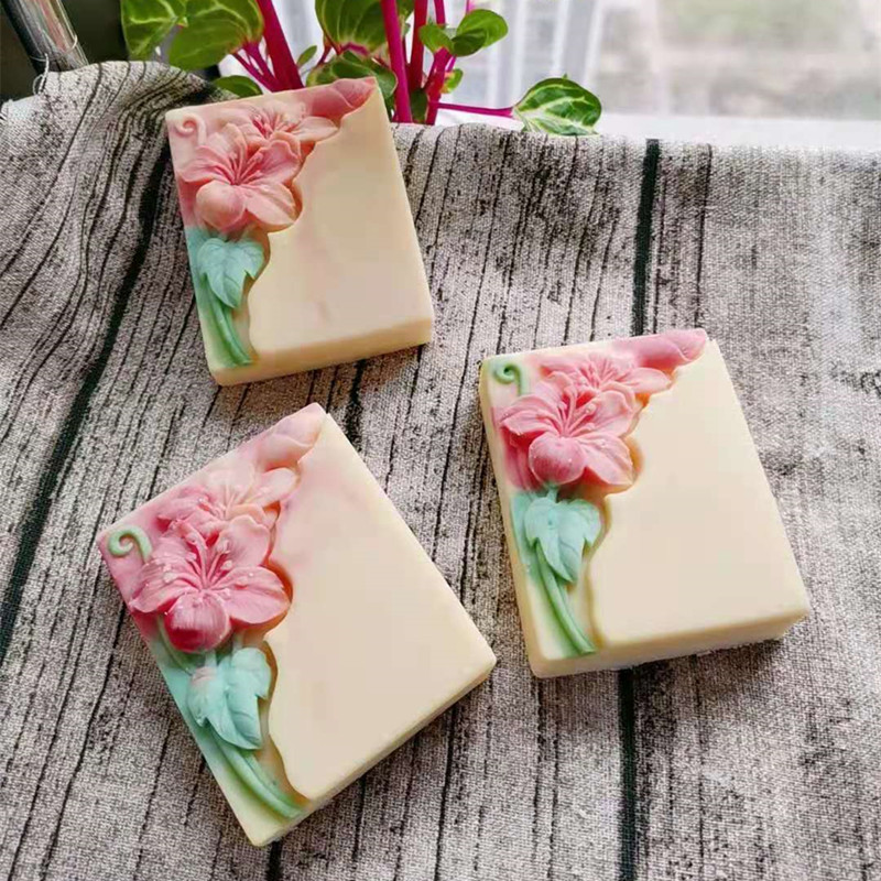 예쁜 꽃 비누 금형 직사각형 꽃 꽃 비누 차가운 과정을 - Soap Making Process 리뷰 및 가격