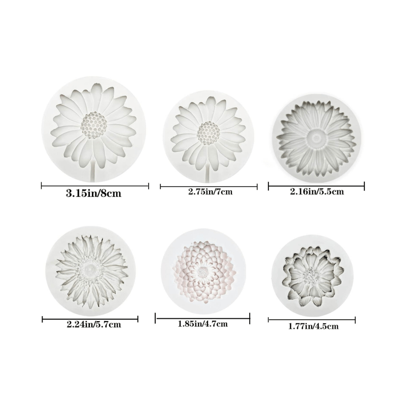 6개, 해바라기 데이지 실리콘 몰드, 3D 꽃 장식 몰 - Soap Making Handmade 리뷰 및 가격
