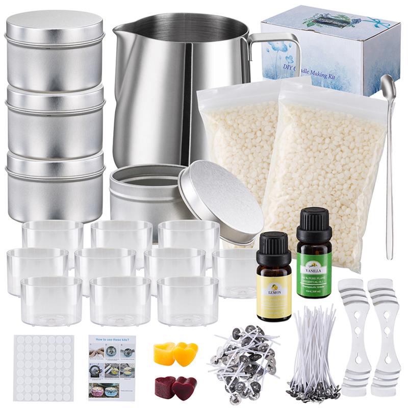 1 세트 양초 만들기 키트 붓는 냄비 Wicks 스티커 - Soap Making Starter Kit 리뷰 및 가격