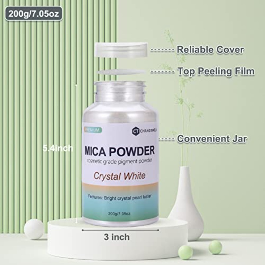 마이카 파우더, 200g/7.05oz 대용량 용기, 에 - Soap Making Jar 리뷰 및 가격