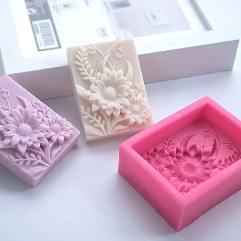 3D 꽃 사각형 비누 실리콘 금형 직사각형 수제 향기로 - Soap Making Lye 리뷰 및 가격