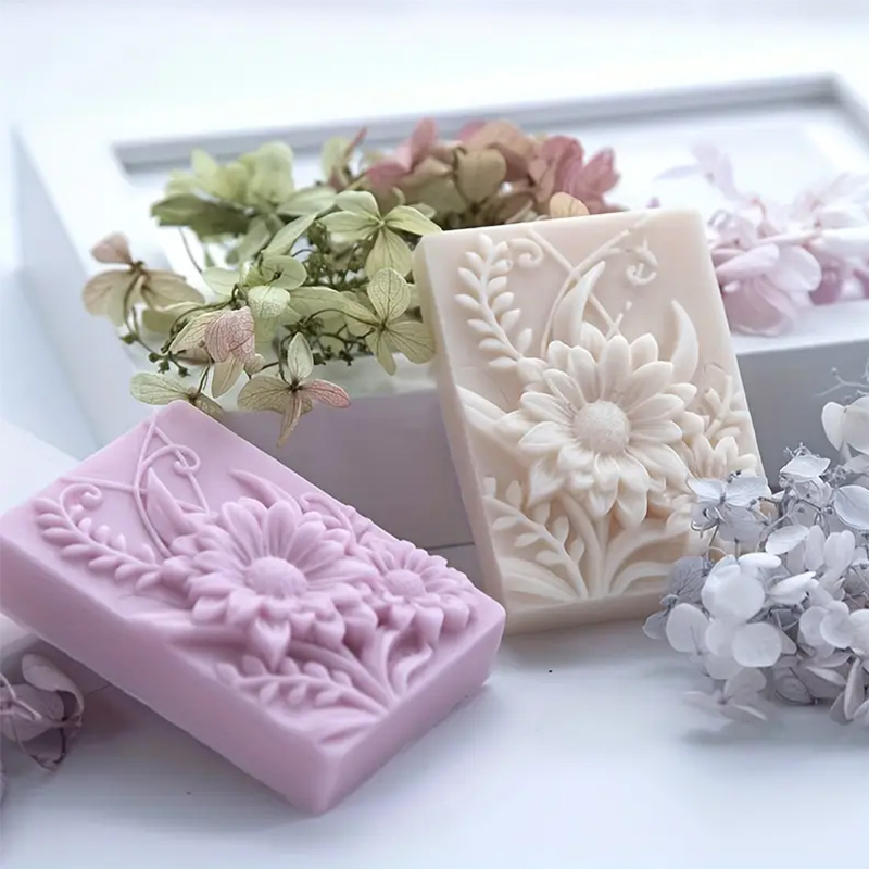 3D 꽃 사각형 비누 실리콘 금형 직사각형 수제 향기로 - Soap Making Lye 리뷰 및 가격