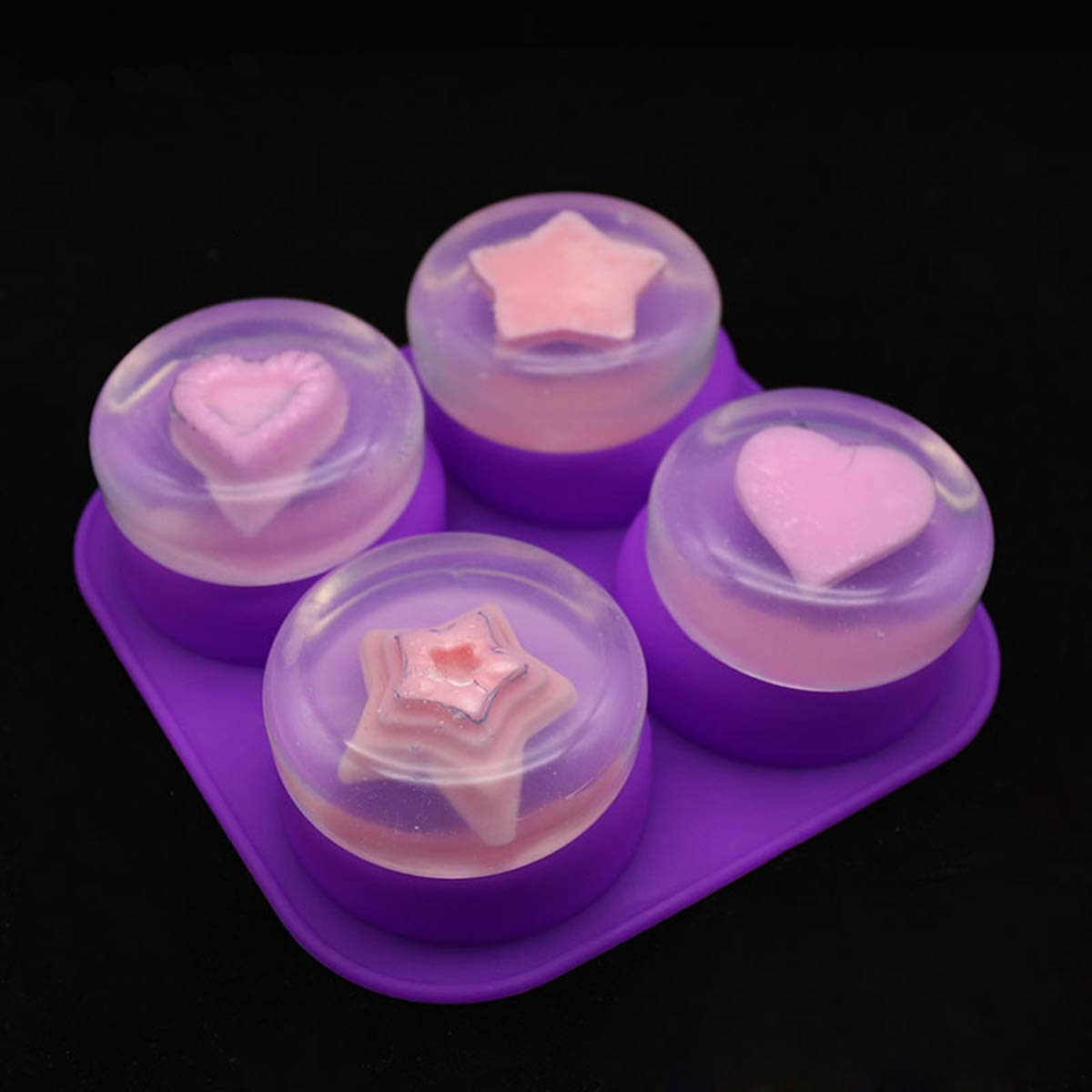 1-2개입 4구 재사용 가능한 원형 실리콘 비누 몰드  - Soap Making Activity 리뷰 및 가격