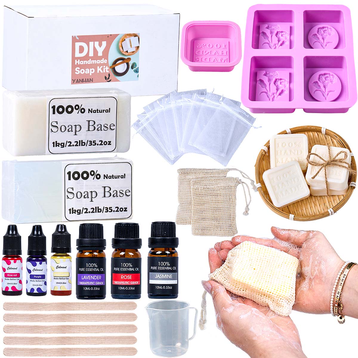 DIY 수제 비누 만들기 키트 풀세트 비누 제작 원료  - Soap Making Starter Kit 리뷰 및 가격