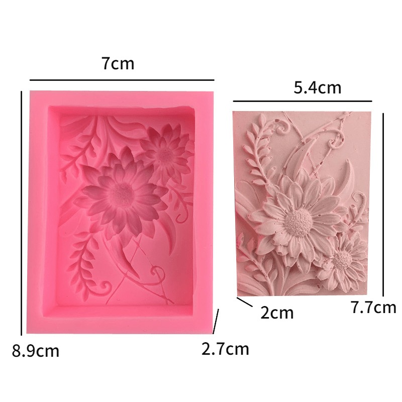 1pc 3D 사각형 장미 꽃 실리콘 비누 몰드 수제 릴 - Soap Making Kit For Beginners 리뷰 및 가격