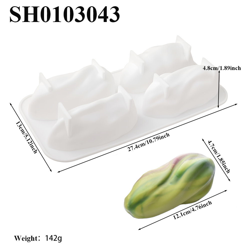 4칸 또는 9칸 피스타치오 디자인 실리콘 베이킹 몰드, - Soap Making Lye 리뷰 및 가격