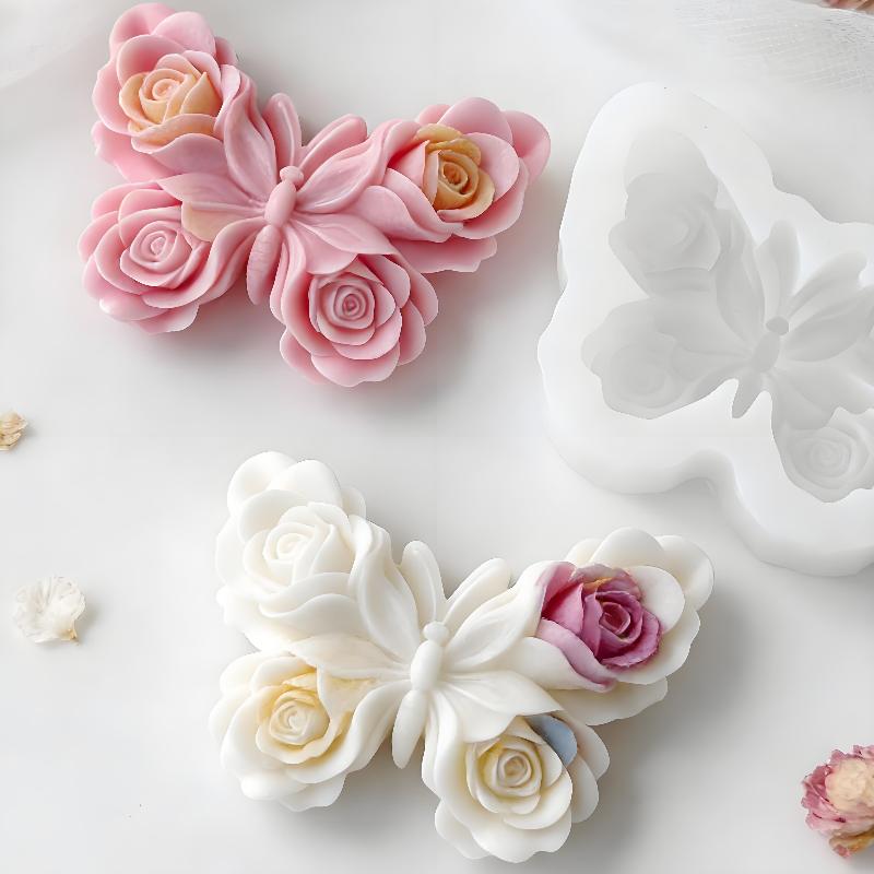 DIY 장미 나비 모양 실리콘 몰드 수제 아로마 캔들  - Soap Making Handmade 리뷰 및 가격