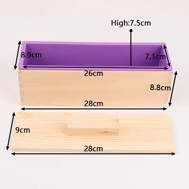 1200ml 직사각형 실리콘 비누 몰드 나무상자(뚜껑  - Soap Making Lye 리뷰 및 가격
